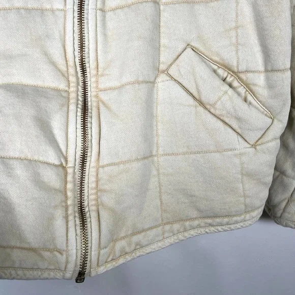 Free People dolman quilted jacket in vanilla cream size XS - Picture 7 of 16
